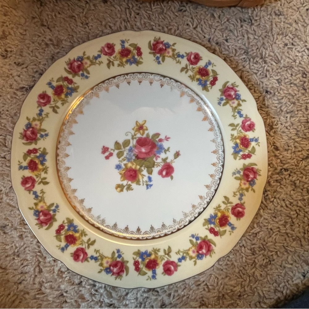 Vintage Gold Castle Hostess 8 7/8” Dinner Plate